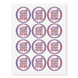 Retro USA 250th Anniversary Marquee Sign 1776-2026 Temporary Tattoos