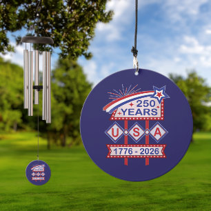 Retro USA 250th Anniversary Marquee Sign 1776-2026 Wind Chime