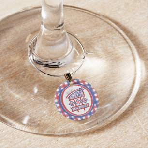 Retro USA 250th Anniversary Marquee Sign 1776-2026 Wine Charm