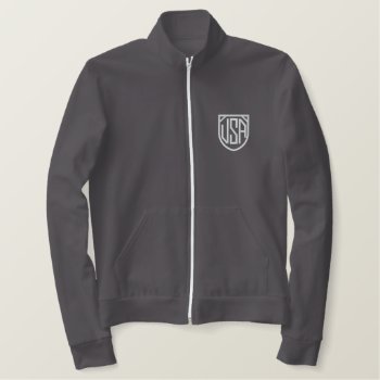 Retro Usa Aa Embroidered Tracksuit Top by Auslandesign at Zazzle