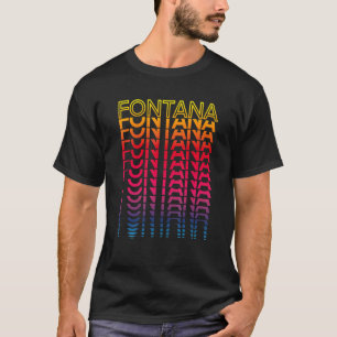 Retro Usa Colorful City Nostalgic Fontana T-Shirt