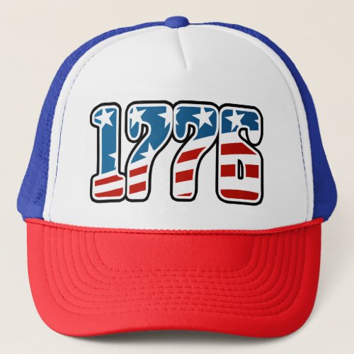 Retro USA Flag Liberty 1776 Patriotic American Trucker Hat