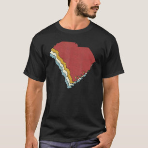 Retro USA State  Vintage Map South Carolina T-Shirt