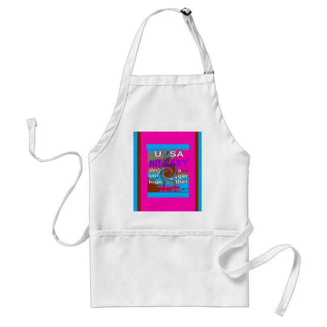 Retro USA Stronger Together Abstract Art Print Adult Apron (Front)