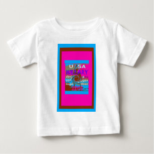 Retro USA Stronger Together Abstract Art Print Baby T-Shirt