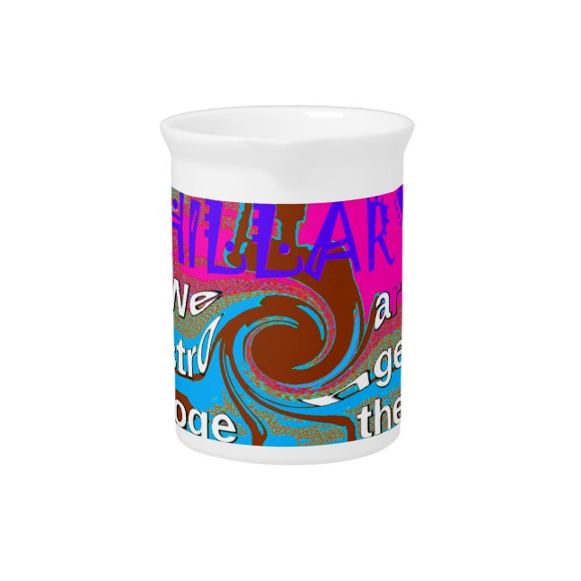 Retro USA Stronger Together Abstract Art Print Beverage Pitcher (Front)