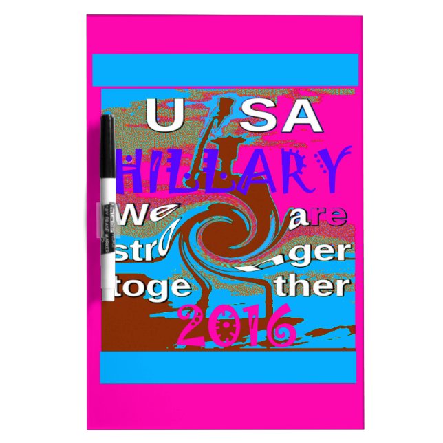 Retro USA Stronger Together Abstract Art Print Dry-Erase Board (Front)