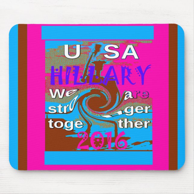 Retro USA Stronger Together Abstract Art Print Mouse Pad (Front)