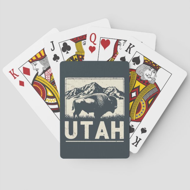 Retro Utah Poker Cards (Back)