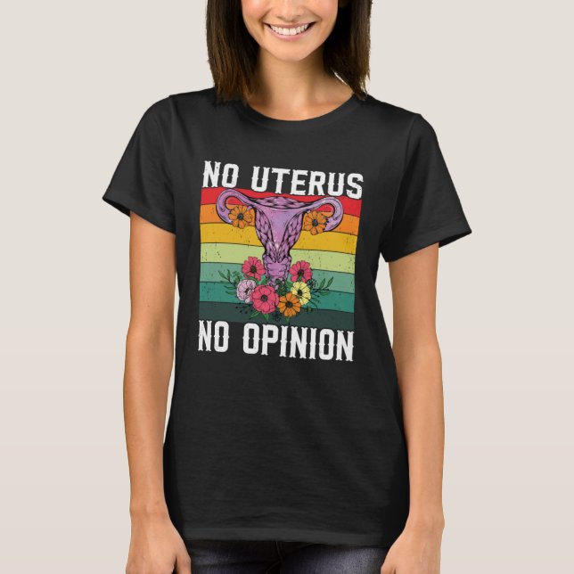 Retro Uterus Support Hysterectomy Recovery Product T-Shirt (Front)