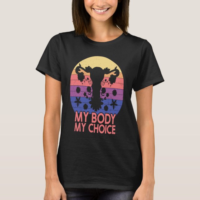 Retro Uterus Support Hysterectomy Recovery Product T-Shirt (Front)