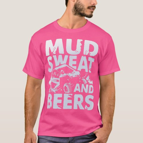 Retro UTV SXS Rider Mud Sweat And Beers ATV Offroa T_Shirt