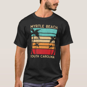 Retro Vacation  Myrtle Beach South Carolina Palms T-Shirt