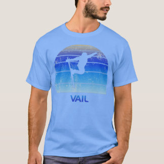Retro Vail Ski Fan Skier Gift Skiing Vintage Cool T-Shirt