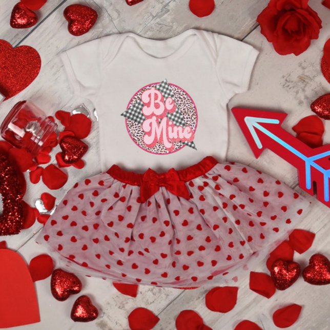Retro Valentine Be Mine Baby Bodysuit (Creator Uploaded)