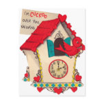 Retro Valentine bird Holiday Vintage postcard Retro Valentine bird Holiday Vintage postcard