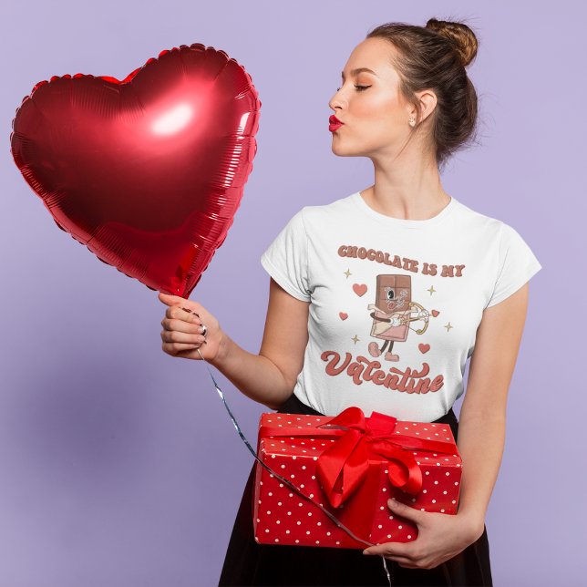 Retro Valentine Chocolate Is My Valentine T-Shirt (Creator Uploaded)