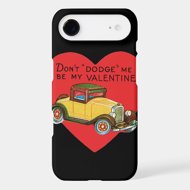 Retro Valentine, Don't Dodge Me, Be My Valentine! Case-Mate iPhone Case (Back)