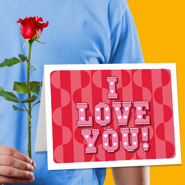 Retro Valentine I Love You Card (Creator Uploaded)