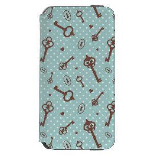 Retro Valentine Keys iPhone 6/6s Wallet Case