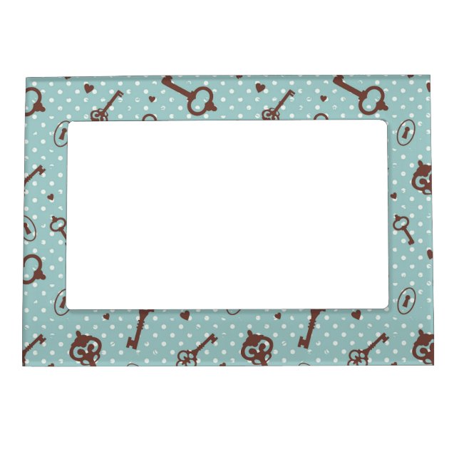 Retro Valentine Keys Magnetic Picture Frame (Front)
