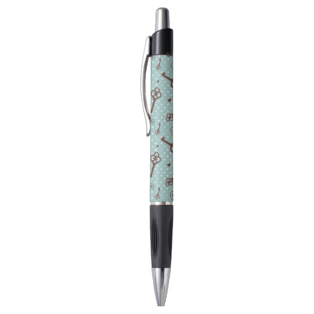 Retro Valentine Keys Pen (Top (Vertical))