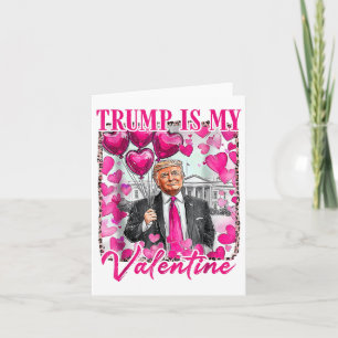 Retro Valentines Day Funny Humorous Trump Is My Va Card