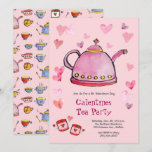 Retro Valentine's Day Galentines Tea Ladies Lunch Invitation
