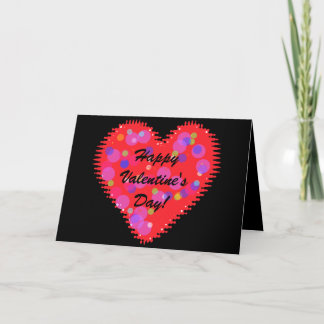Retro Valentine's Day Heart  Holiday Card