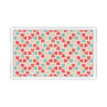 Retro Valentine&#39;s Day Pattern Acrylic Tray