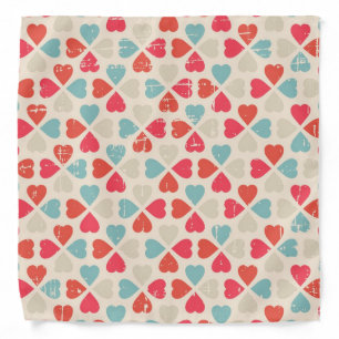 Retro Valentine's Day Pattern Bandana