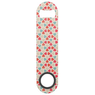 Retro Valentine's Day Pattern Bar Key