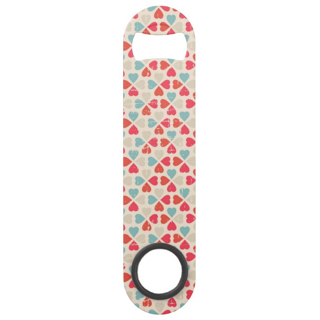 Retro Valentine's Day Pattern Bar Key (Front)