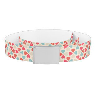 Retro Valentine's Day Pattern Belt