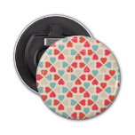 Retro Valentine&#39;s Day Pattern Bottle Opener
