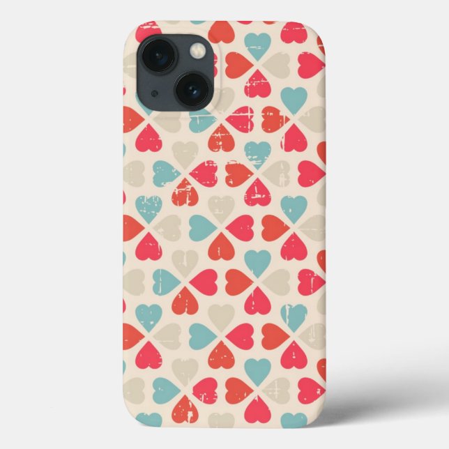 Retro Valentine's Day Pattern Case-Mate iPhone Case (Back)