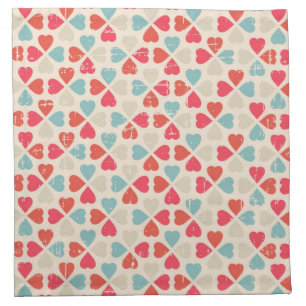 Retro Valentine's Day Pattern Cloth Napkin