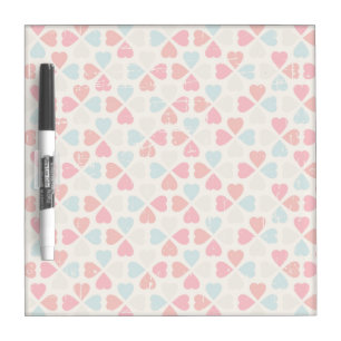 Retro Valentine's Day Pattern Dry-Erase Board
