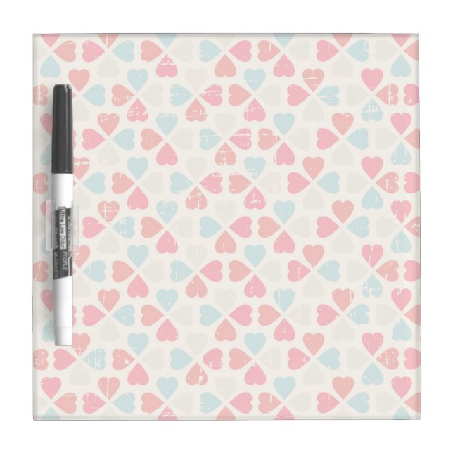 Retro Valentine's Day Pattern Dry-Erase Board (Front)
