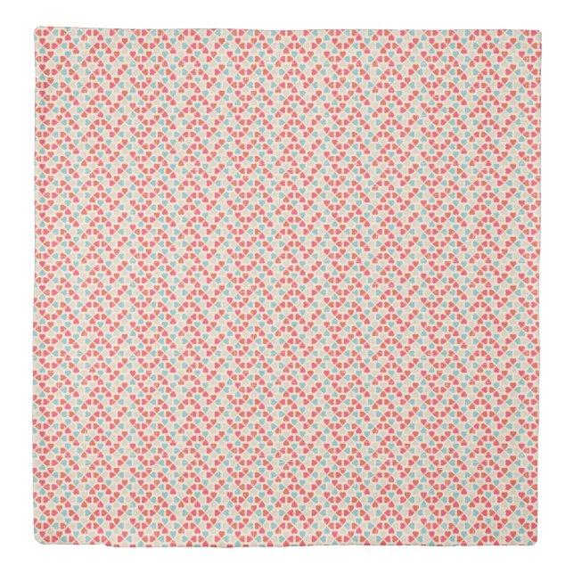 Retro Valentine's Day Pattern Duvet Cover (Front)