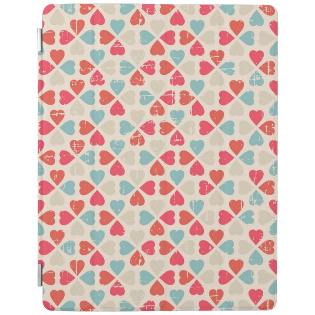 Retro Valentine's Day Pattern iPad Smart Cover (Front)
