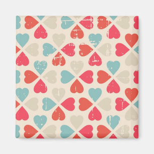 Retro Valentine's Day Pattern Magnet