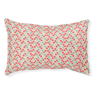 Retro Valentine's Day Pattern Pet Bed