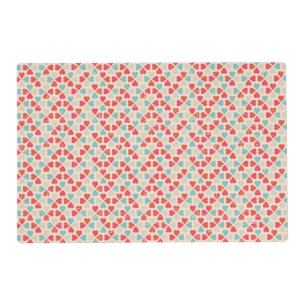 Retro Valentine's Day Pattern Placemat
