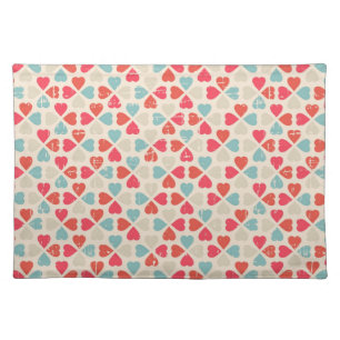 Retro Valentine's Day Pattern Placemat