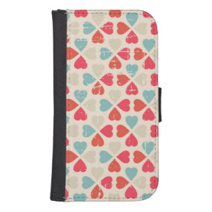 Retro Valentine's Day Pattern Phone Wallet