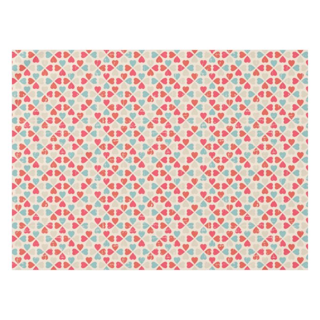 Retro Valentine's Day Pattern Tablecloth (Front (Horizontal))