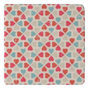 Retro Valentine's Day Pattern Trivet