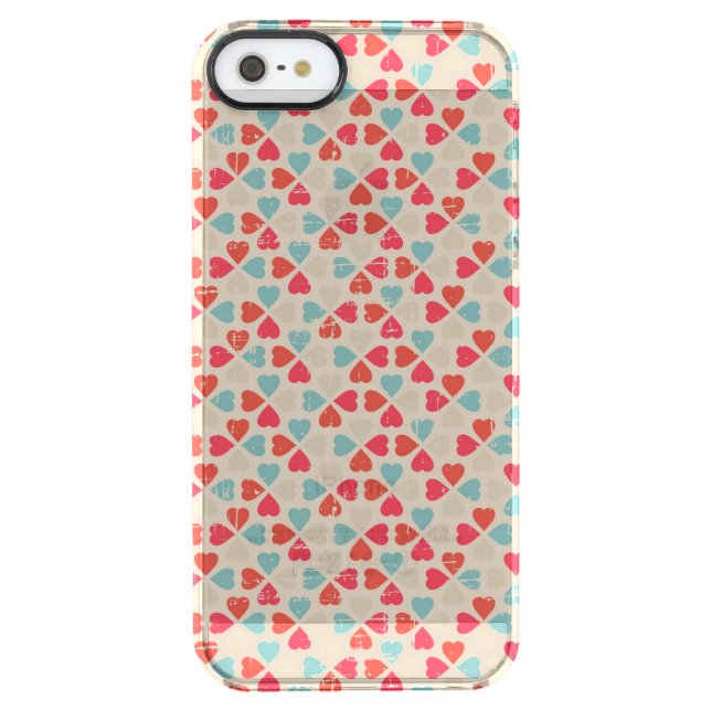 Retro Valentine's Day Pattern Uncommon iPhone Case (Back)