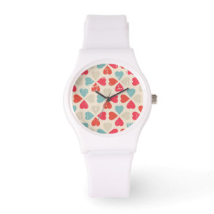 Retro Valentine's Day Pattern Watch